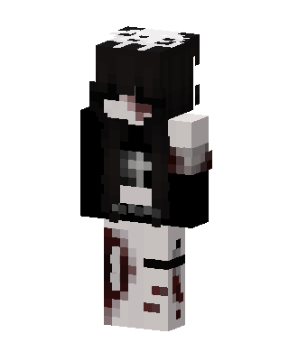 Black Anime Girl skin, 3D preview