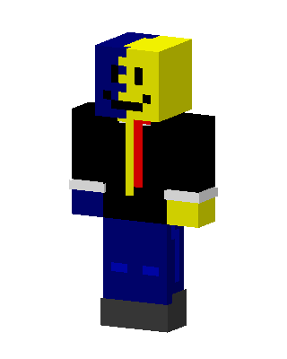 Two Face Smiley skin, 3D preview