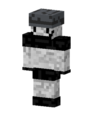 Monochrome Panda skin, 3D preview