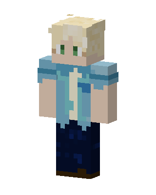 Blond Blue Jacket skin, 3D preview
