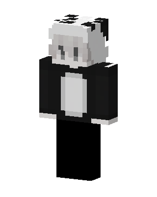 Panda Hoodie skin, 3D preview