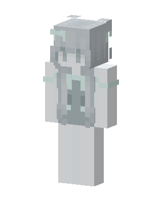 Mint Ghost Girl skin, 3D preview