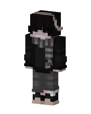 Shadow Hoodie Boy skin, 3D preview
