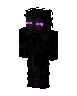 Black Glowing Villain Boy Minecraft Enderman skin