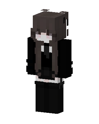 Gothic Pigtails skin, 3D preview