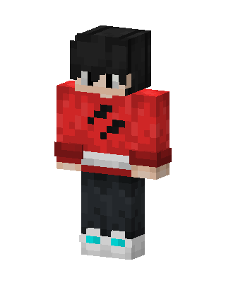 Red Lightning Hoodie skin, 3D preview