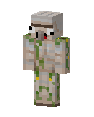 Derpy Iron Golem skin, 3D preview