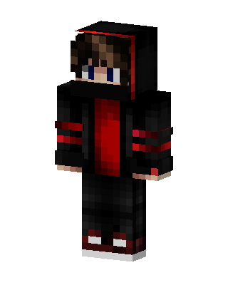 Black Hooded Villain Boy Minecraft skin