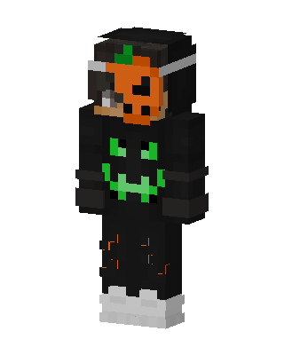Pumpkin Hoodie skin, 3D preview