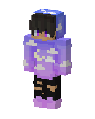Cloud Hoodie Boy skin, 3D preview