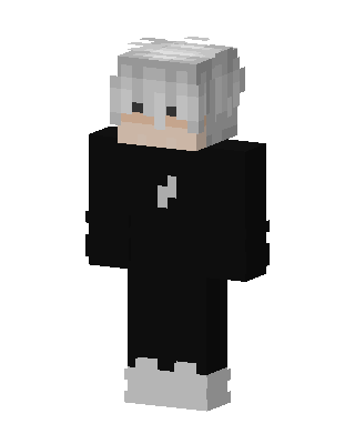 Silver Hoodie Boy skin, 3D preview