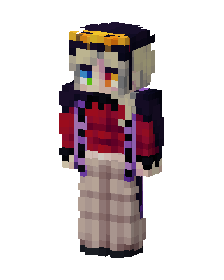 Red Anime Girl skin, 3D preview