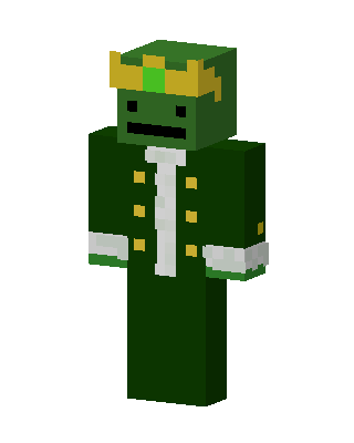 Green Frog King skin, 3D preview