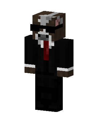 Black Suit Boy skin, 3D preview