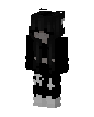 Gothic Hoodie Girl Minecraft skin