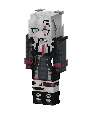 Gothic Silver Girl Minecraft cute skin