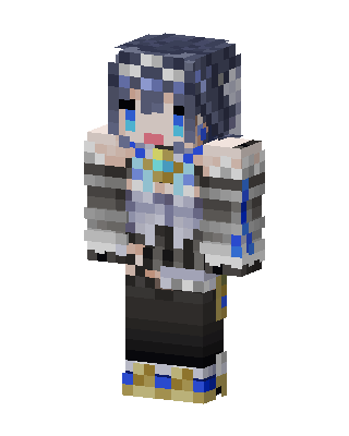 Ocean Mage skin, 3D preview