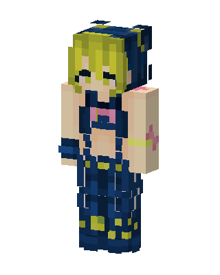 Blue Anime Girl Minecraft blue skin