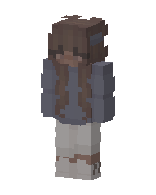 Cozy Hoodie Girl skin, 3D preview