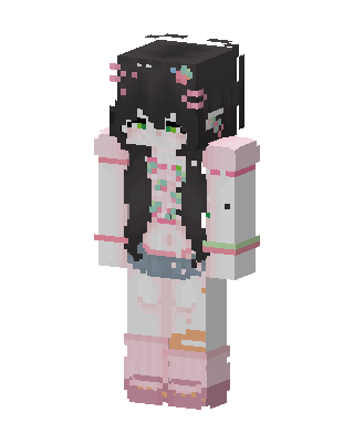 Strawberry Milk Girl skin, 3D preview