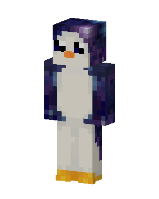 Galaxy Penguin skin, 3D preview