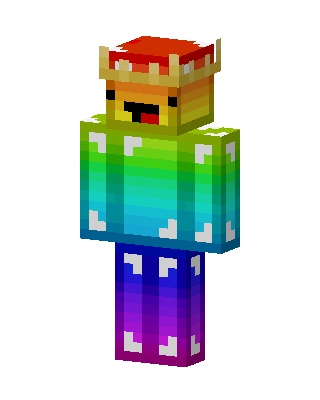 Rainbow King skin, 3D preview