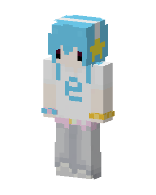 Star Clip Girl skin, 3D preview
