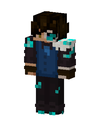 Teal Crystal Hoodie skin, 3D preview