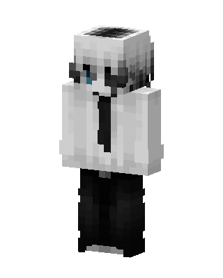 Monochrome Office Boy skin, 3D preview