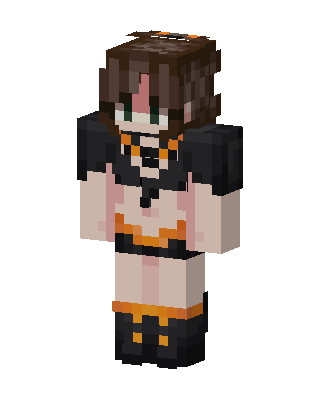 Halloween Maid skin, 3D preview