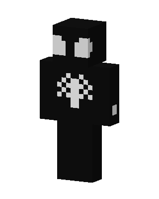 Black Suit Spider-Man skin, 3D preview