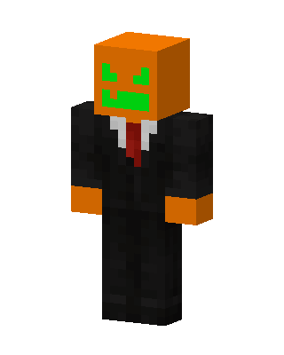 Pumpkin Head Suit skin, 3D preview