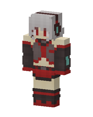 White Gamer Girl skin, 3D preview