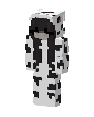 Cow Onesie Girl skin, 3D preview