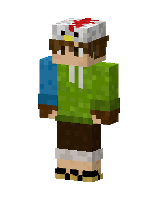 Chicken Hat Hoodie skin, 3D preview