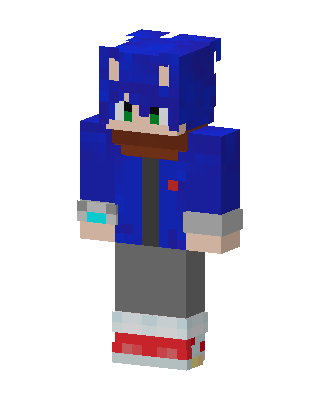 Blue Animal Boy skin, 3D preview