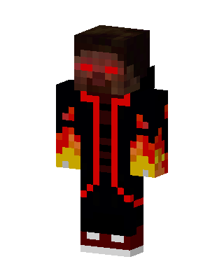 Inferno Herobrine skin, 3D preview