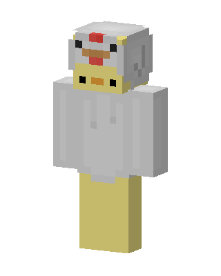 Chicken Hoodie skin, 3D preview