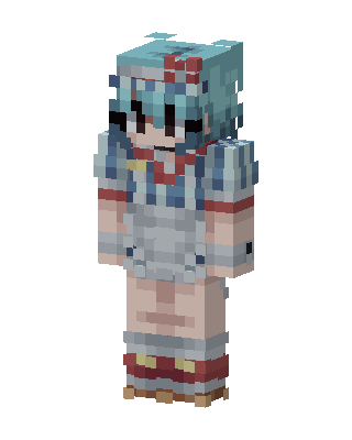 Gray Anime Girl skin, 3D preview