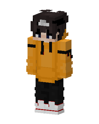 Orange Hoodie Boy Minecraft skin