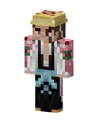 White Anime Girl skin, 3D preview