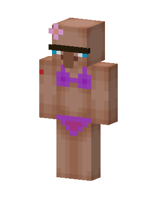 Beach Villager skin, 3D preview