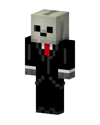 Black Skeleton Boy skin, 3D preview