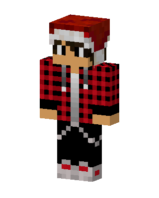 Red Holiday Boy skin, 3D preview