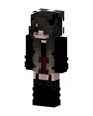 Black Student Girl skin, 3D preview
