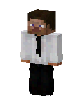 Steve In Suit skin, 3D preview