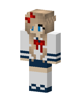 White Student Girl Minecraft skin