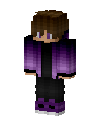 Purple Fade Hoodie skin, 3D preview