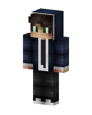 Navy Hoodie Boy skin, 3D preview