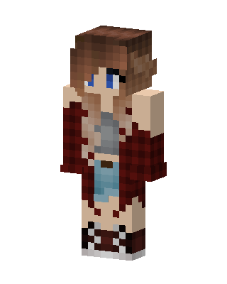 Flannel Girl skin, 3D preview